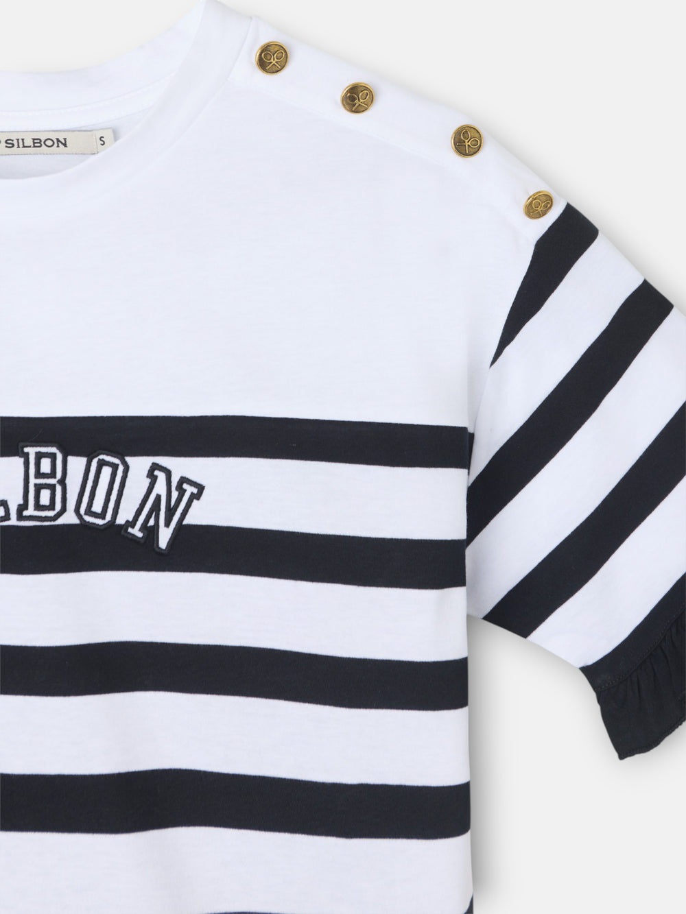 T-shirt femme à rayures noires et blanches