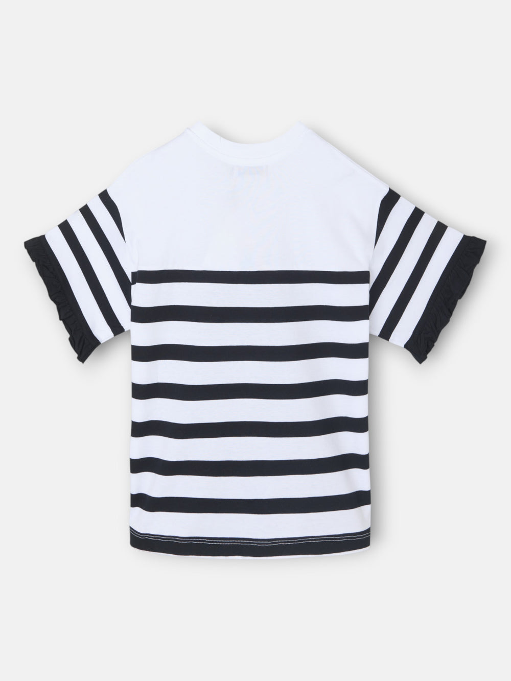 T-shirt femme à rayures noires et blanches