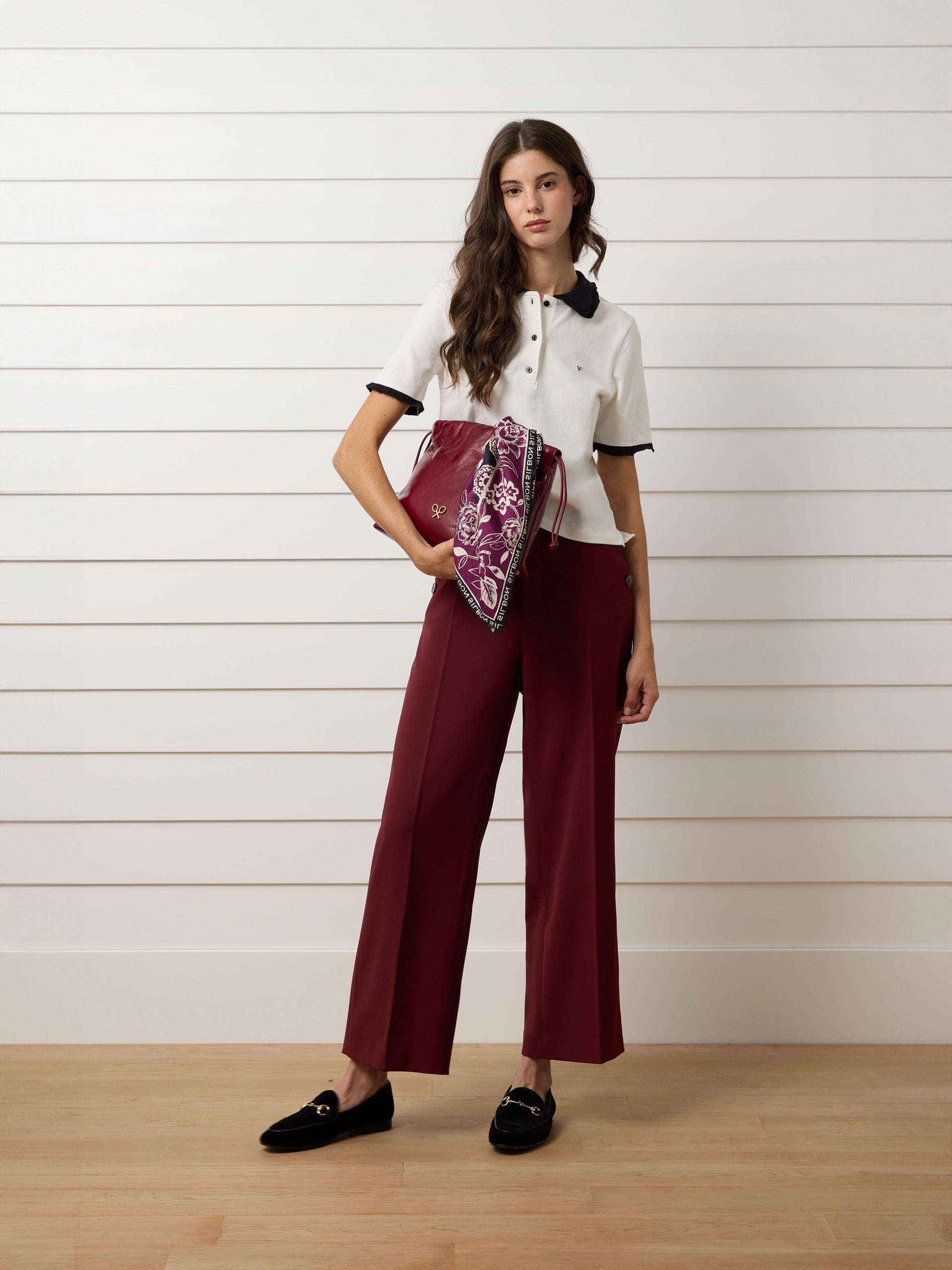 Polo woman blanco y negro