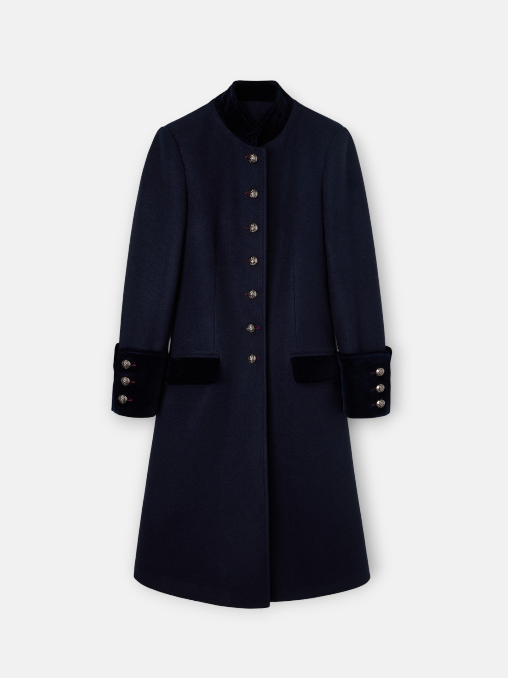 Long navy blue sailor coat