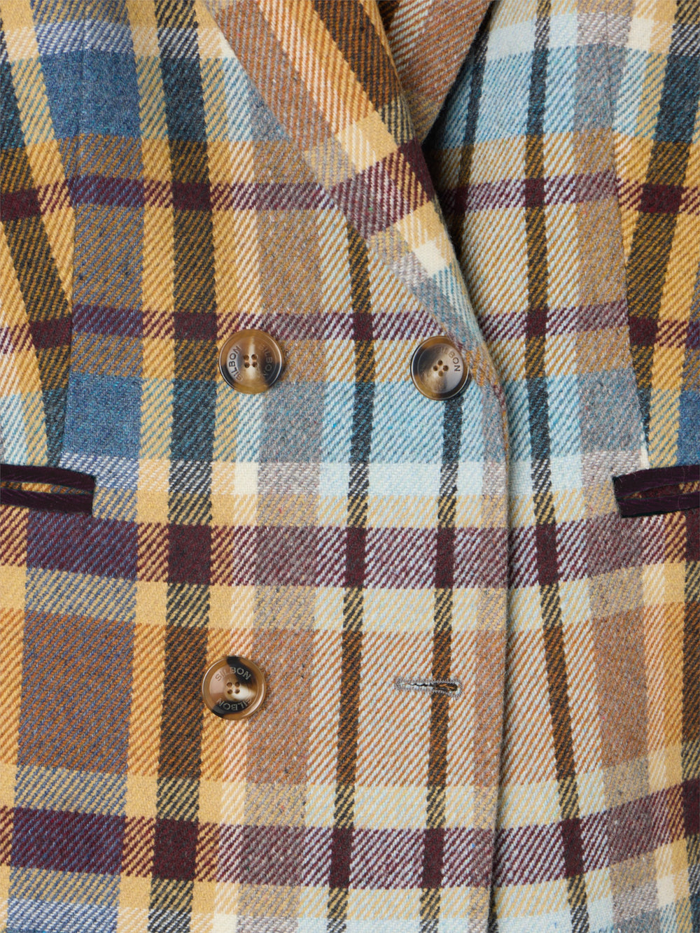 Abrigo cruzado cuadros marrones