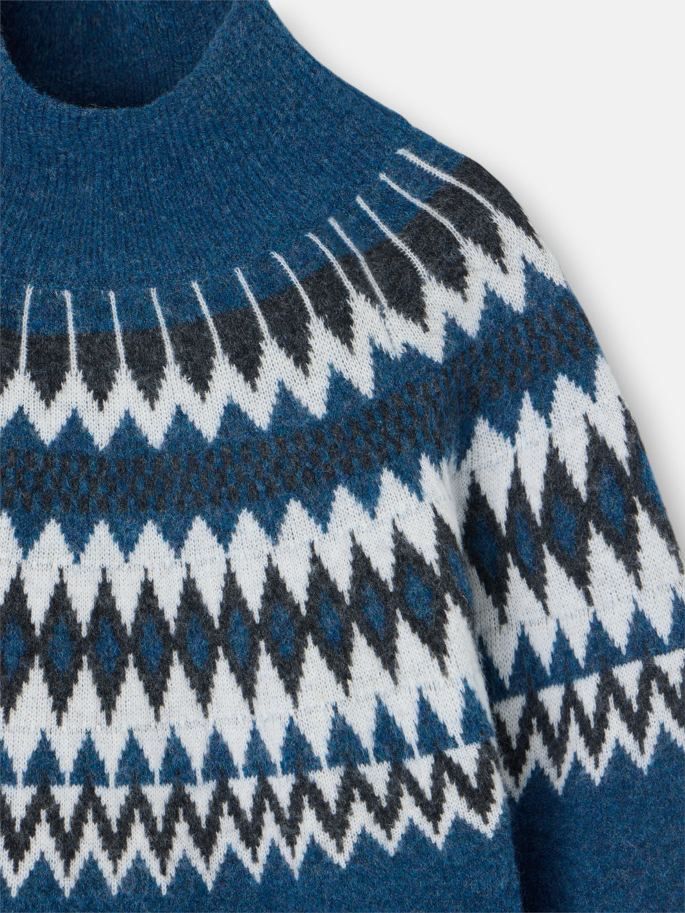 maillot jacquard bleu