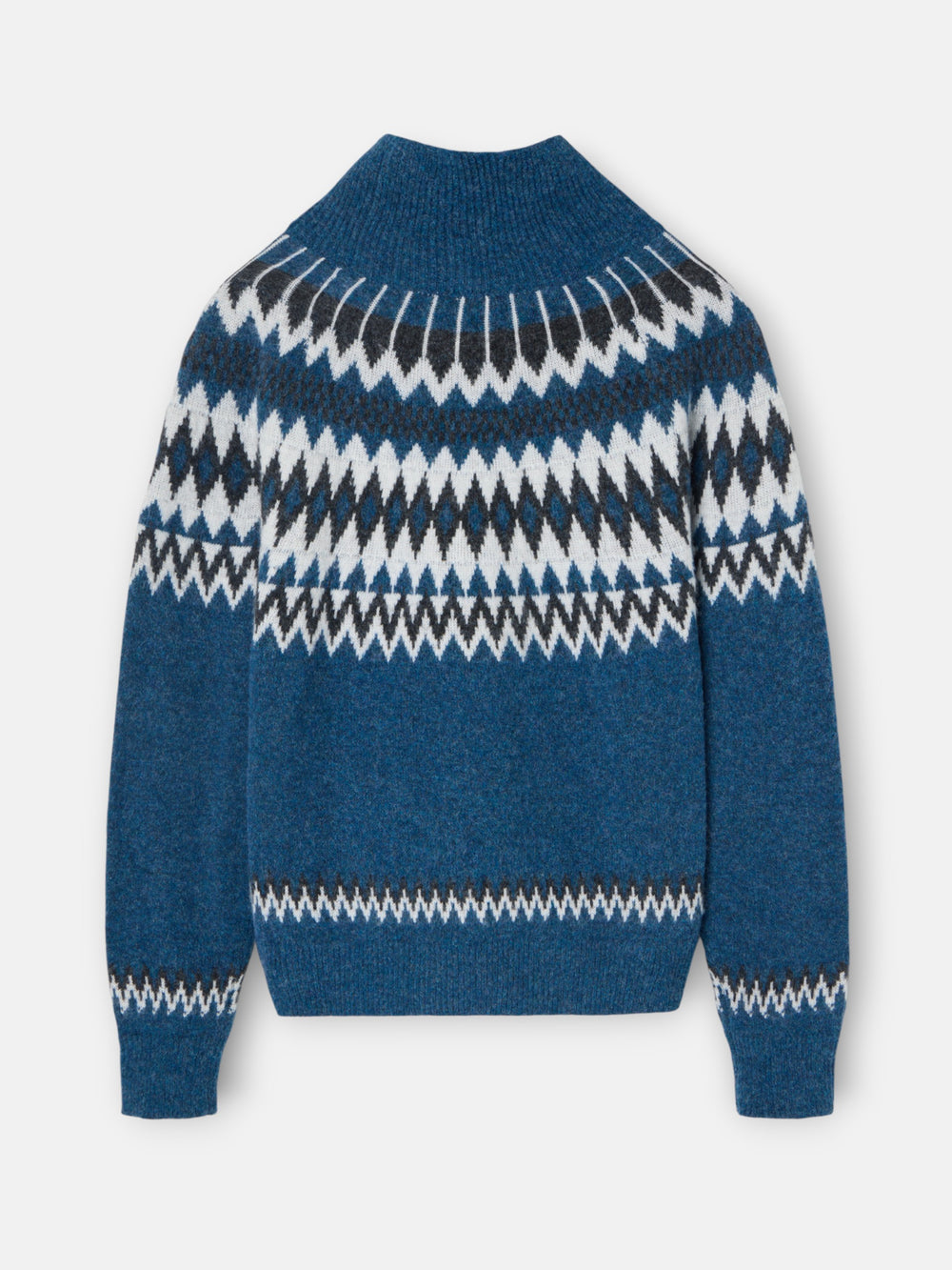 maillot jacquard bleu