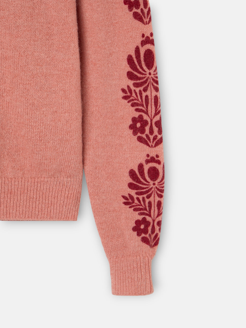 jersey rose à imprimé floral