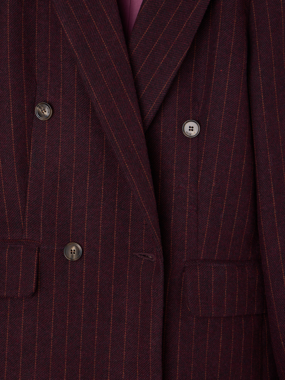 Blazer risca diplomática bordô