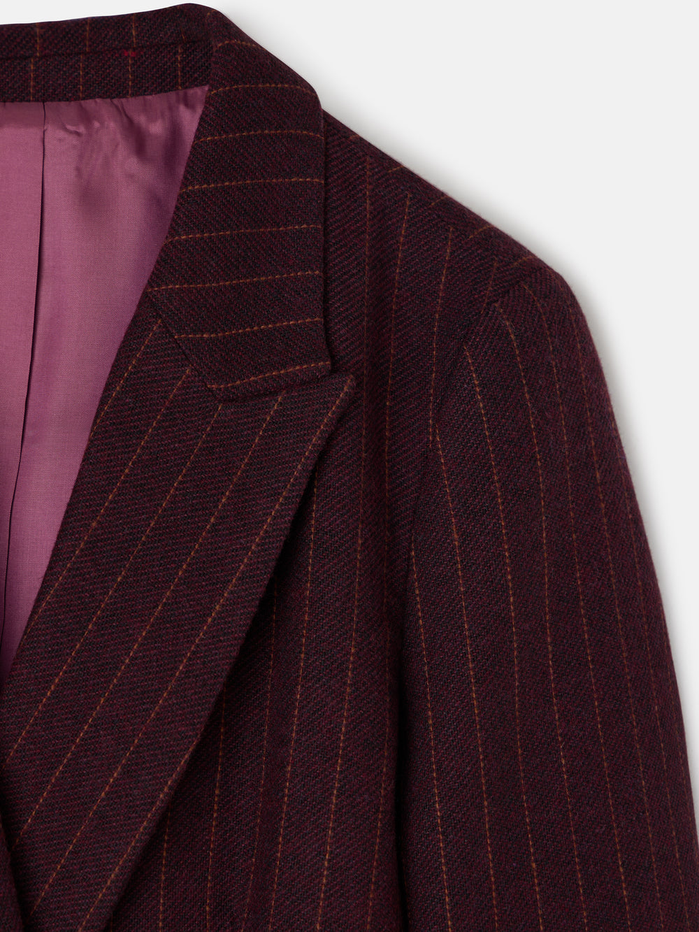 Blazer risca diplomática bordô