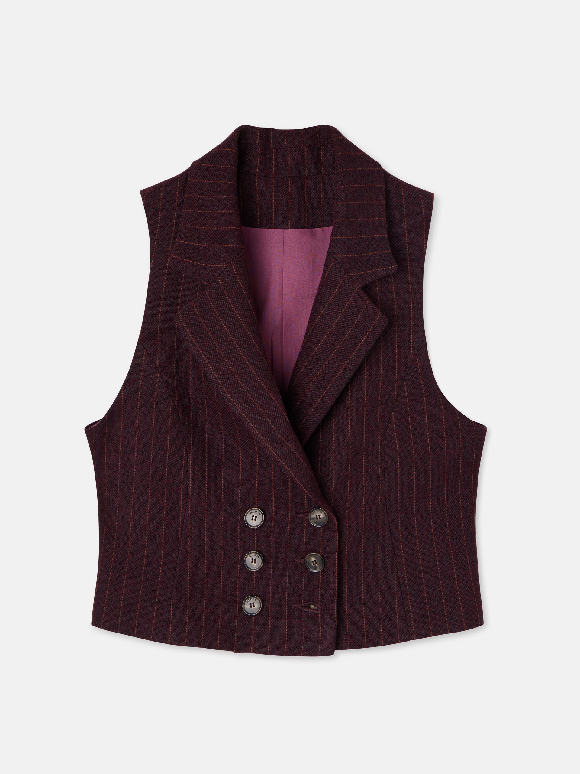 Chaleco raya diplomatica burdeos
