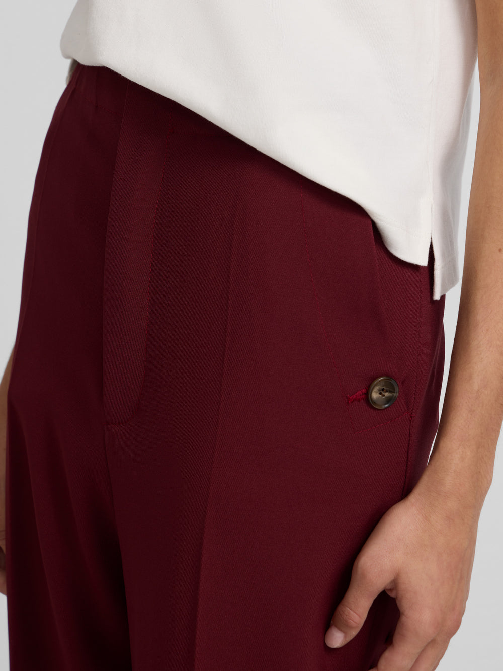 Pantalon de marin bordeaux