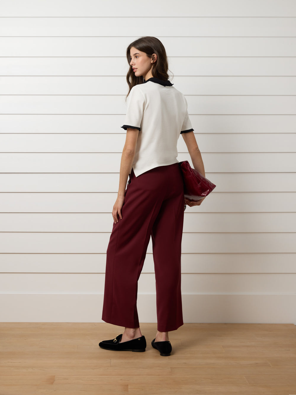 Pantalon de marin bordeaux