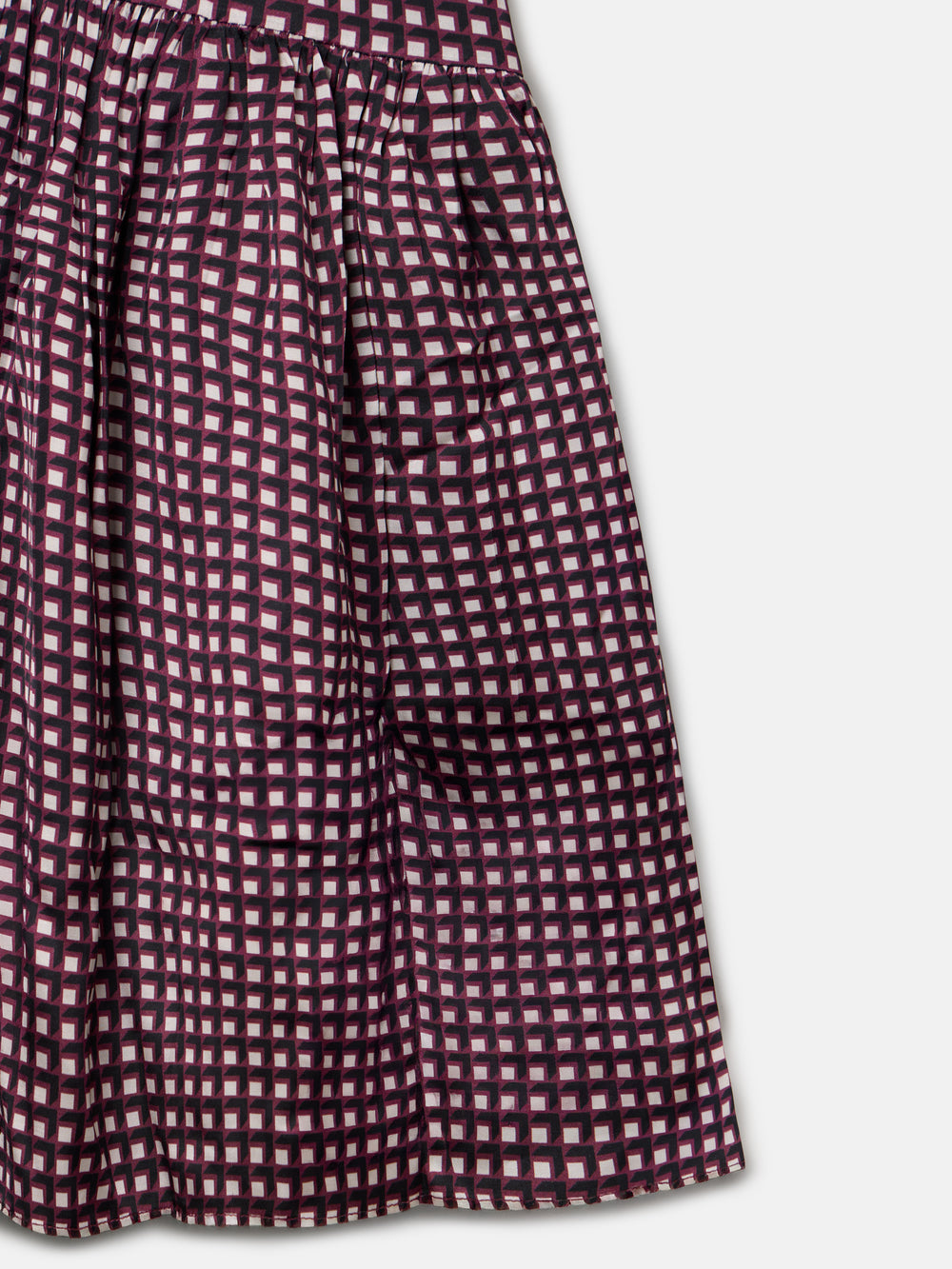 Vestido largo estampado geometrico morados