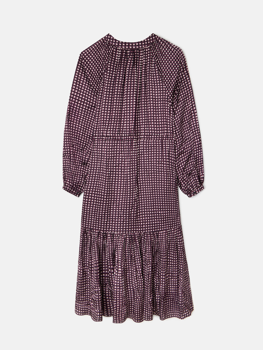 Vestido largo estampado geometrico morados