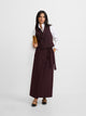 Long skirt with a burgundy diplomatic stripe