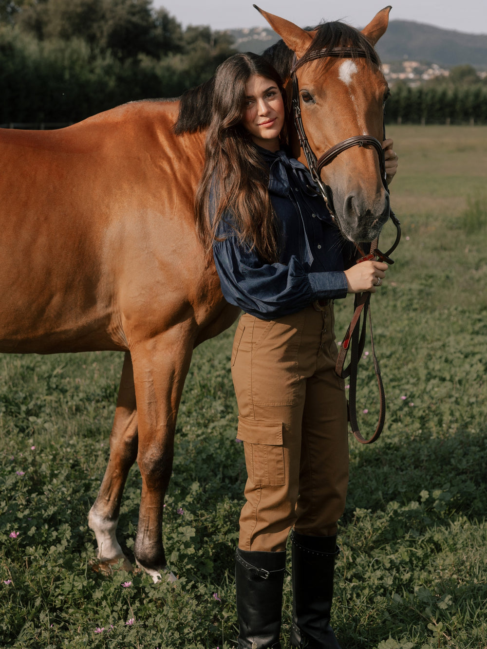 Pantalon cargo camel