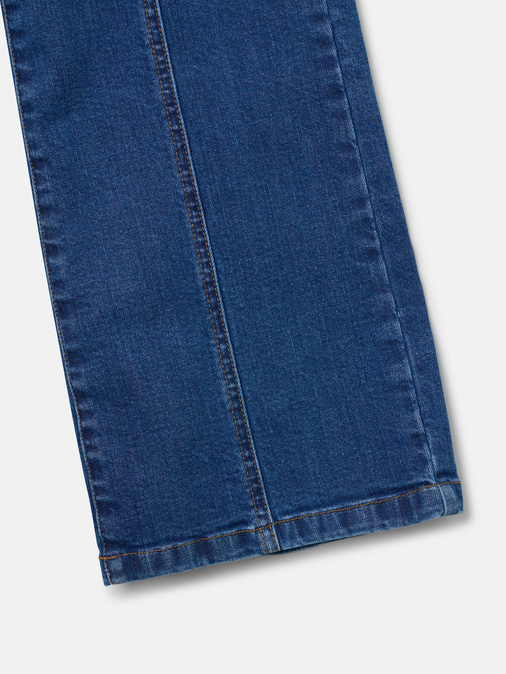 Straight-leg denim pants with buckle detail