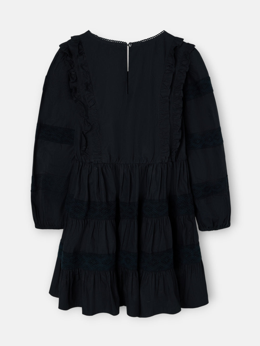 Vestido mini bordados negro