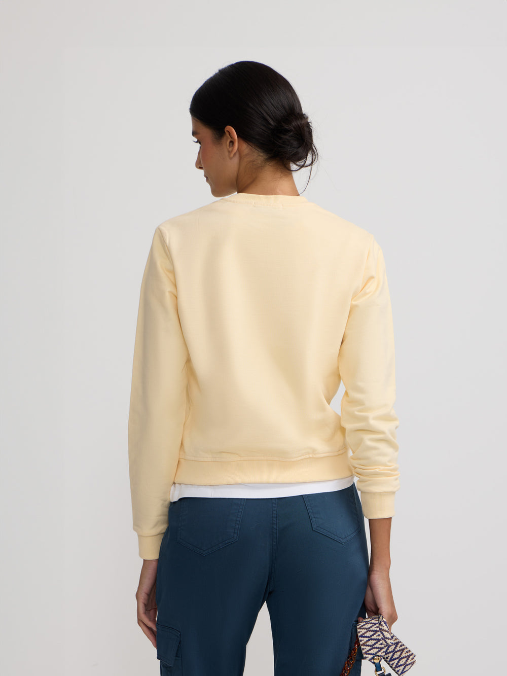 Sweat-shirt femme Silbon Be You jaune