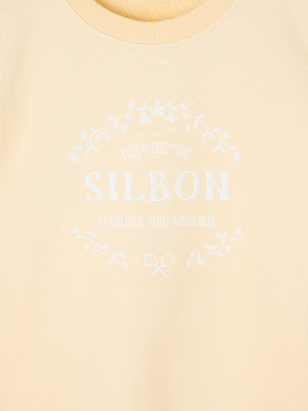 Sweat-shirt femme Silbon Be You jaune