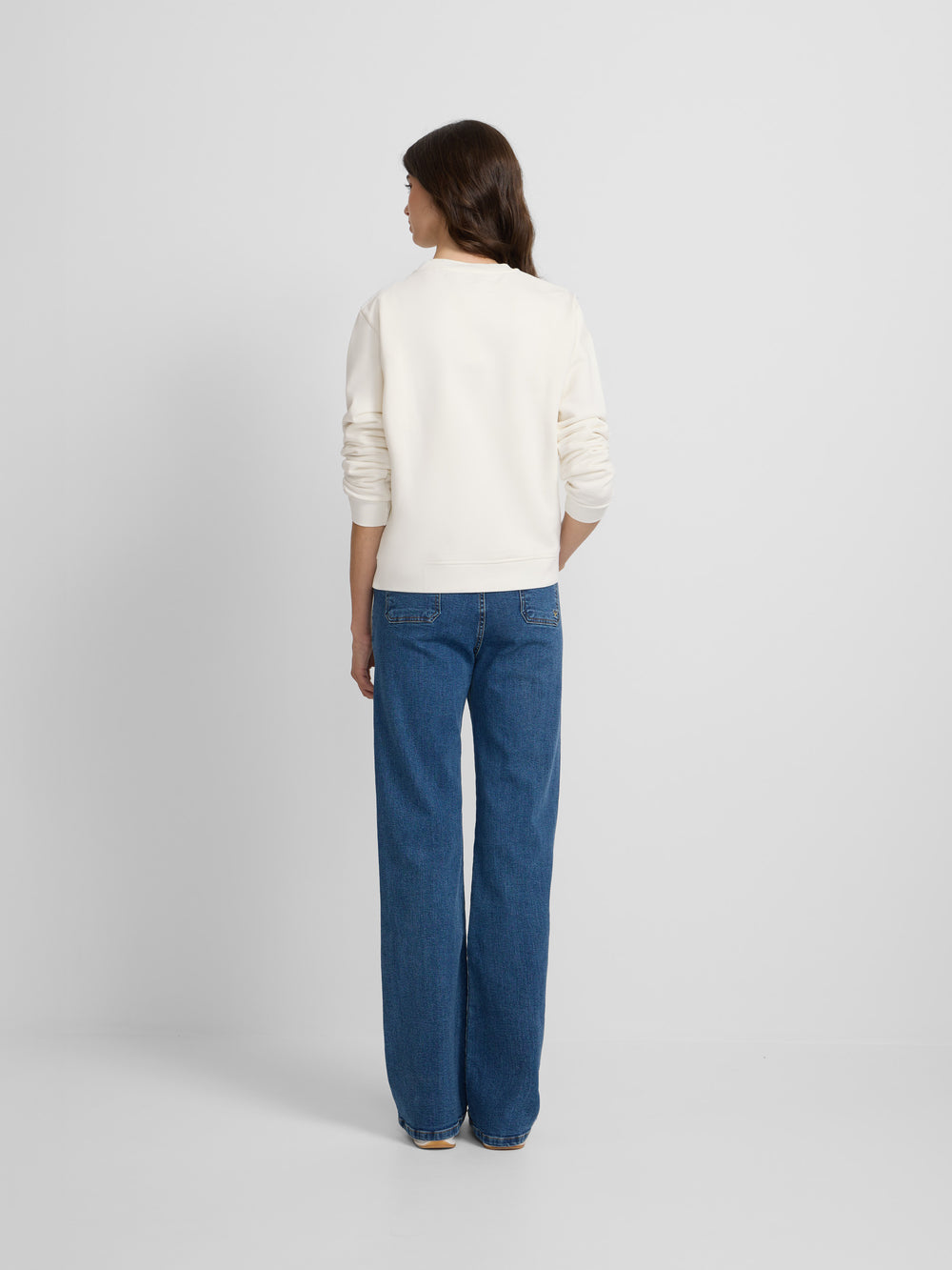 Sweat-shirt femme raquette cœur crue