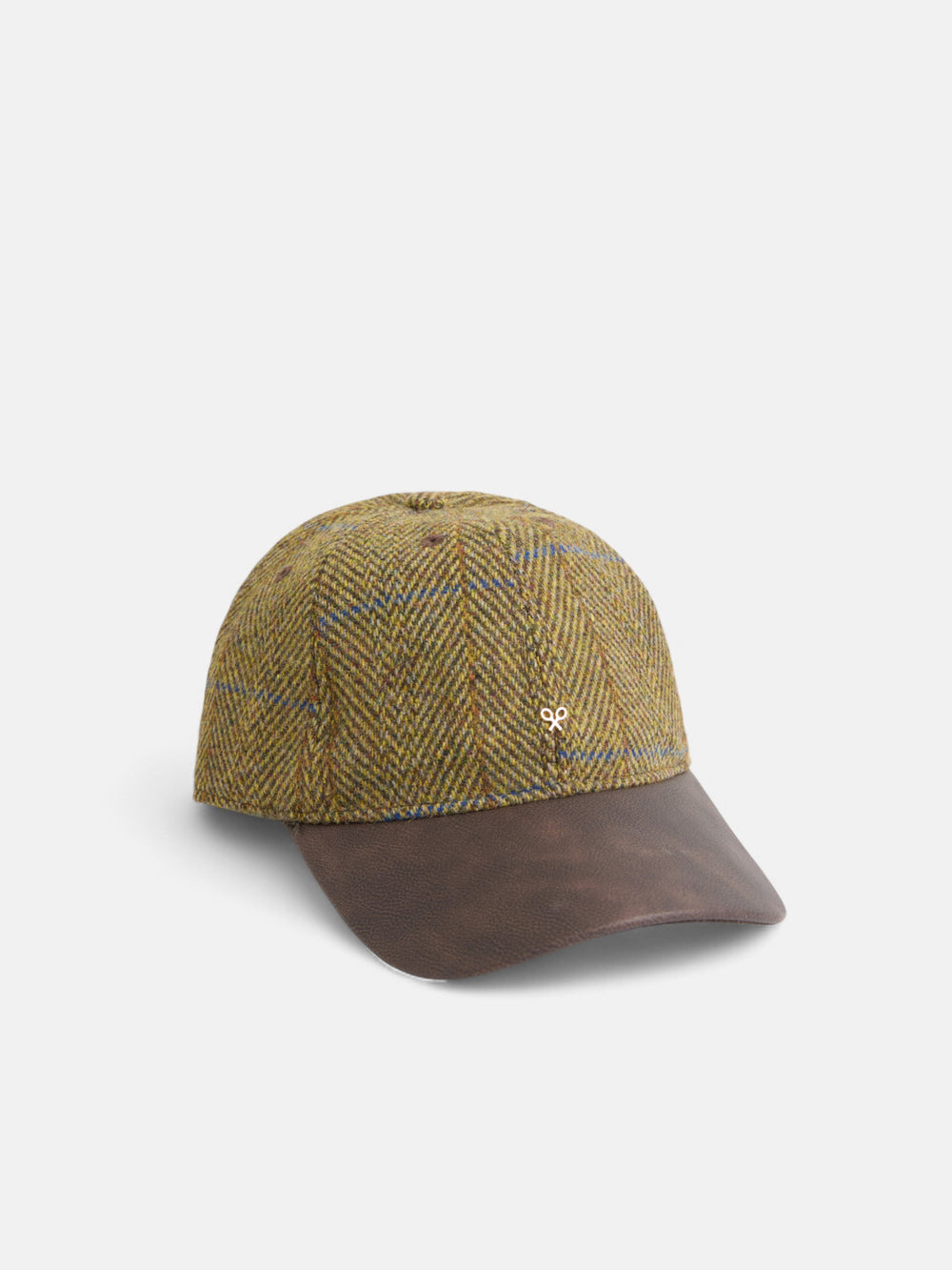 Women's green herringbone combination cap