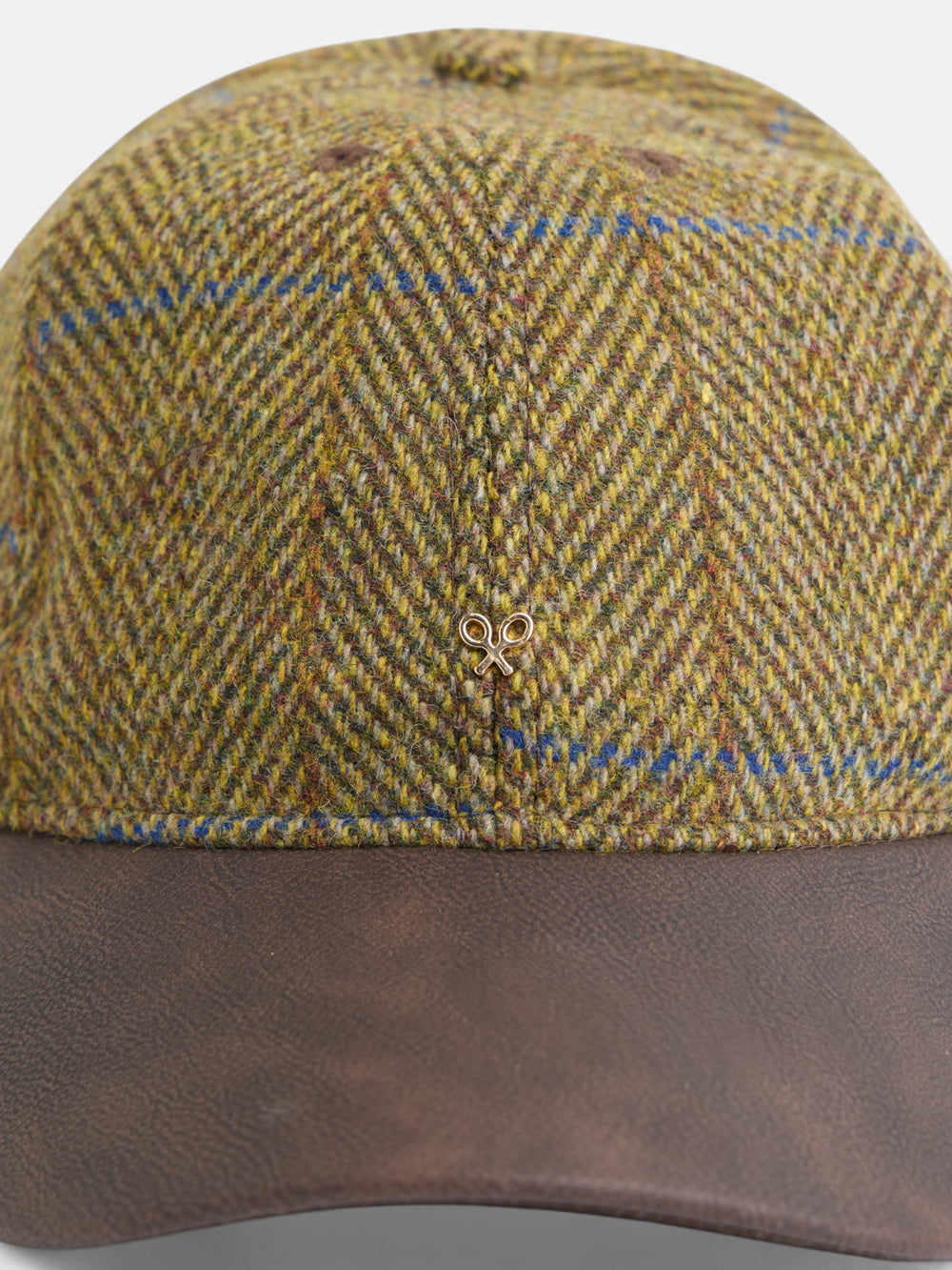 Women's green herringbone combination cap