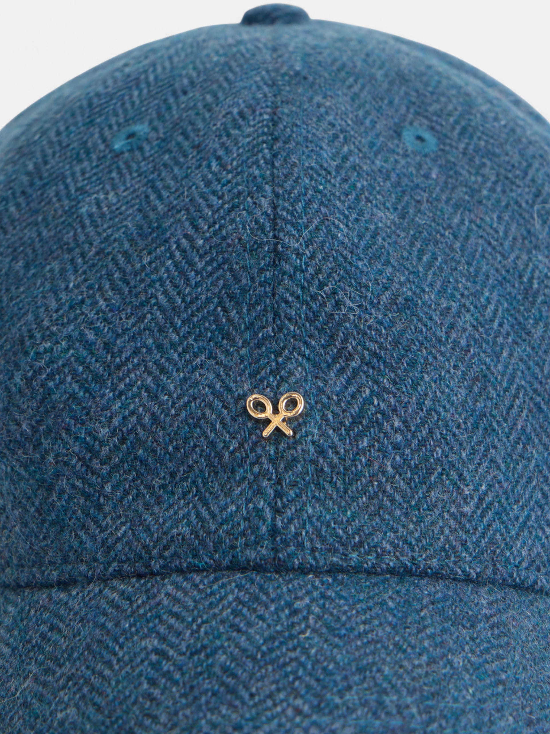 Blue herringbone women's cap