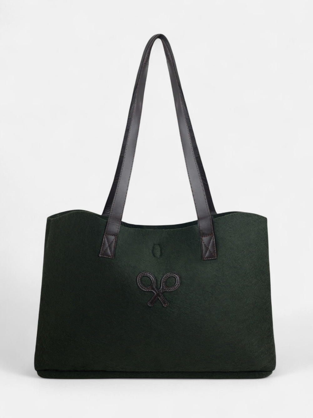 Bolso fieltro raqueta verde