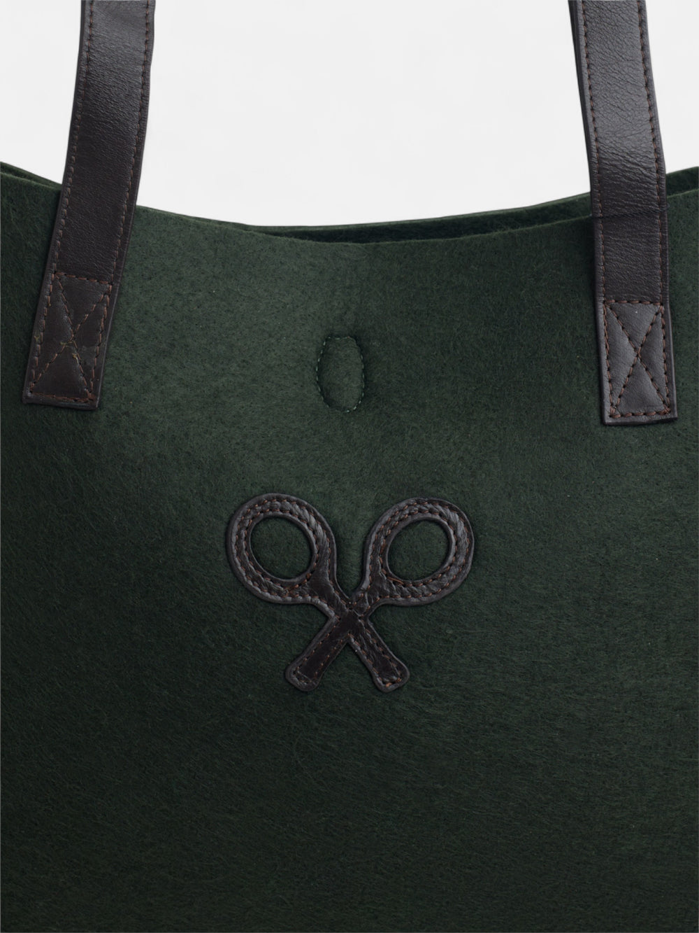 Bolso fieltro raqueta verde