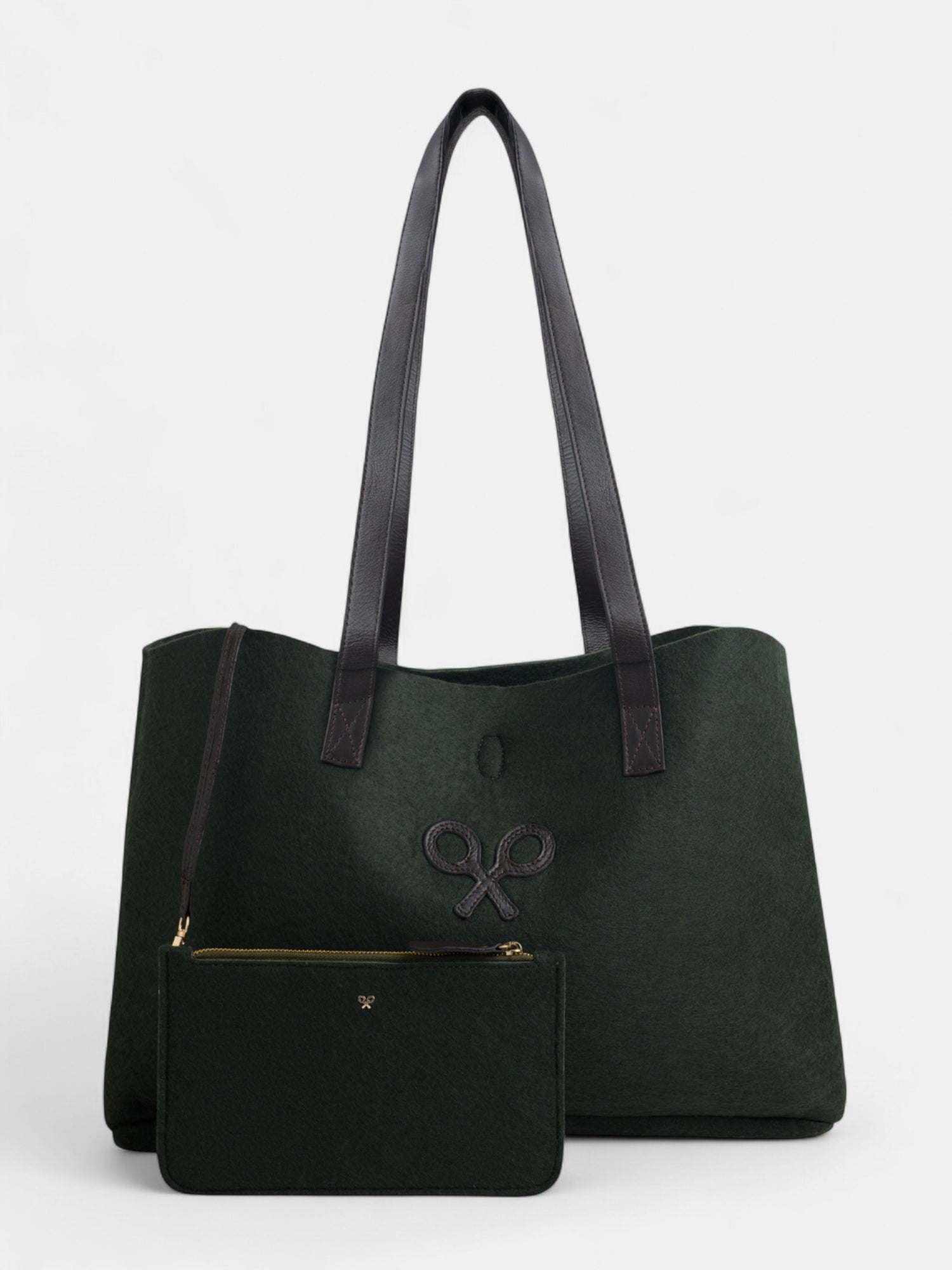 Bolsa de feltro para raquete verde