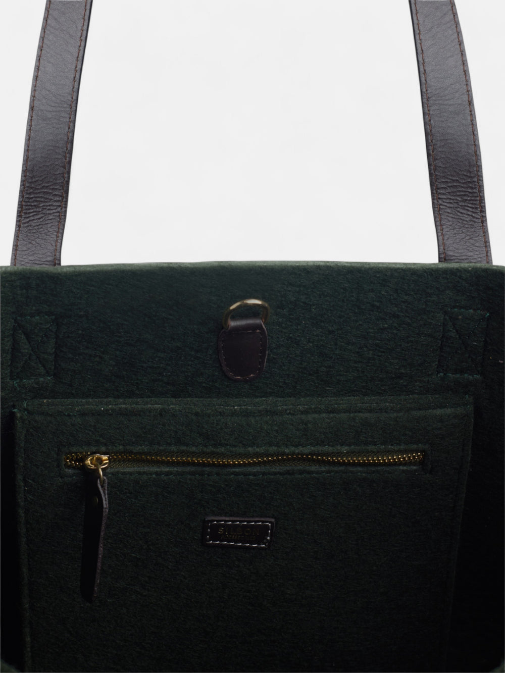 Bolso fieltro raqueta verde
