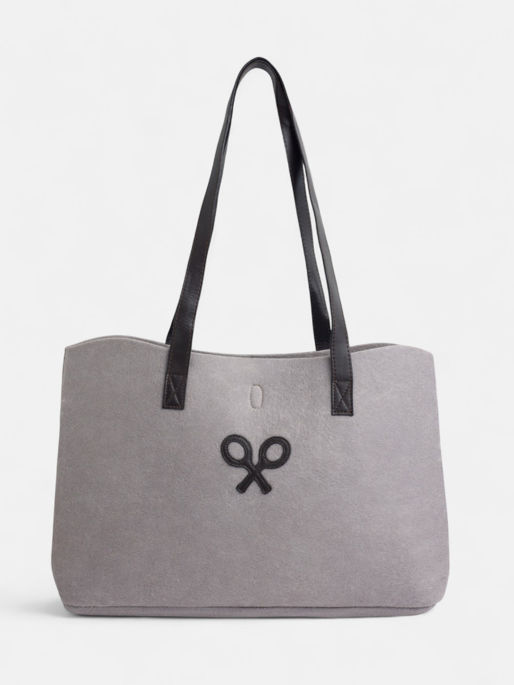 Bolso fieltro raqueta gris