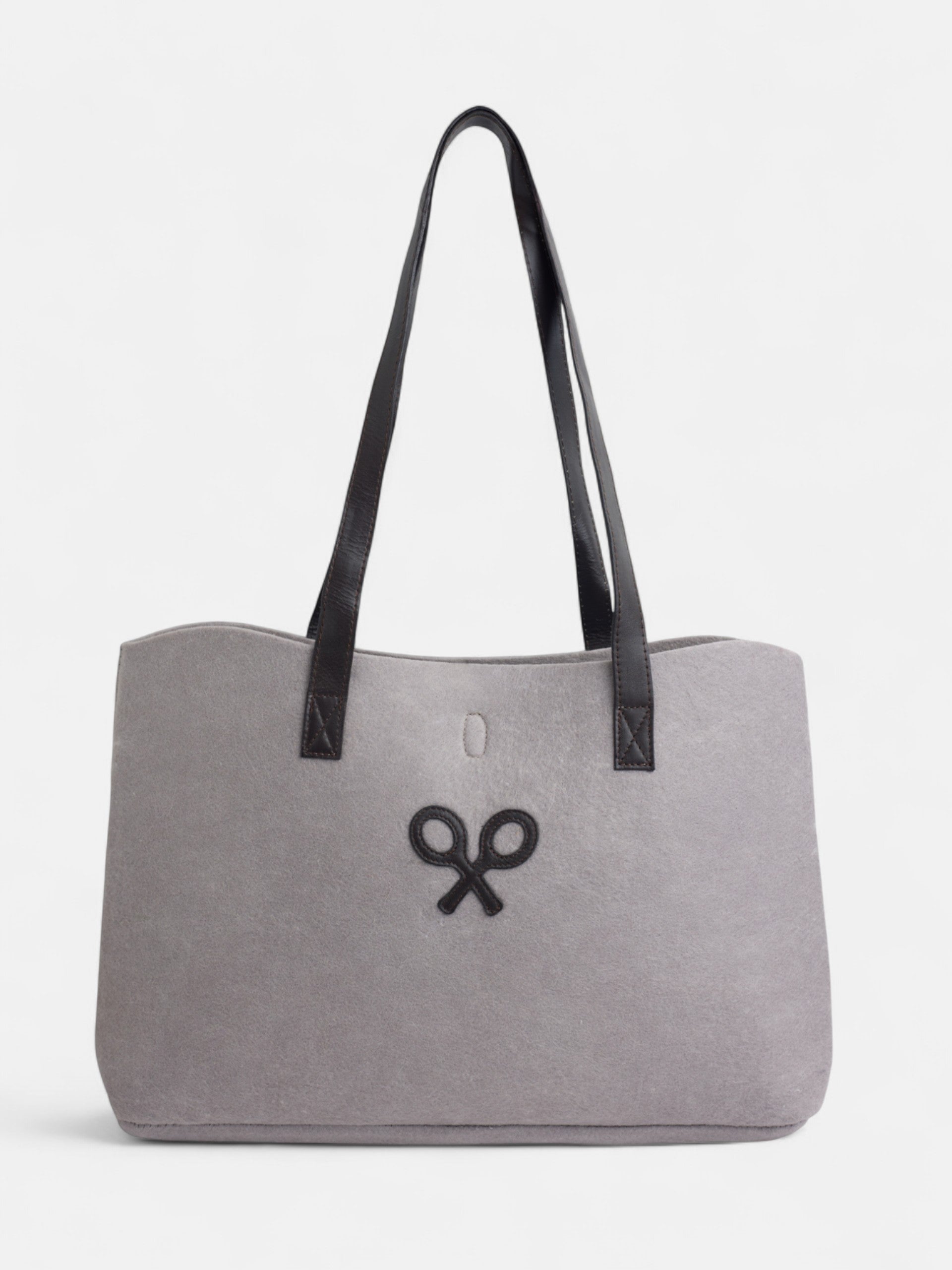 Bolso fieltro raqueta gris