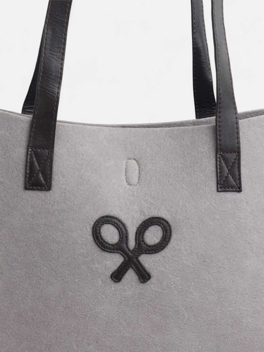 Bolso fieltro raqueta gris