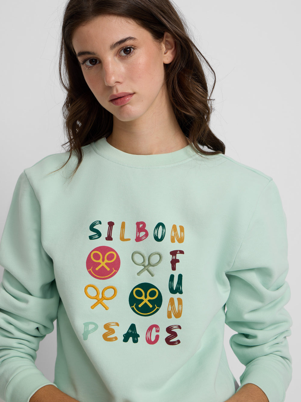 Sudadera woman fun and peace verde