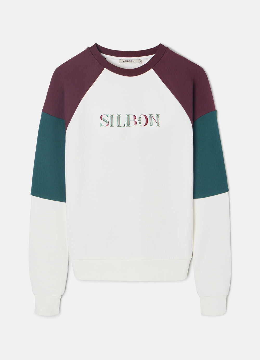 Sweat-shirt femme avec lettres bordeaux