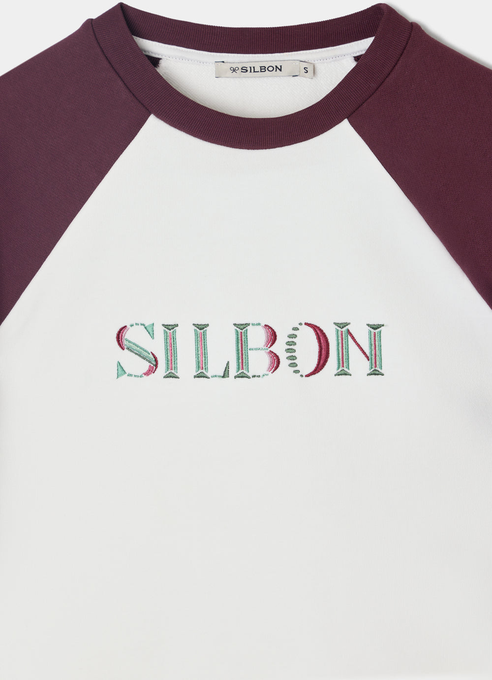 Sweat-shirt femme avec lettres bordeaux