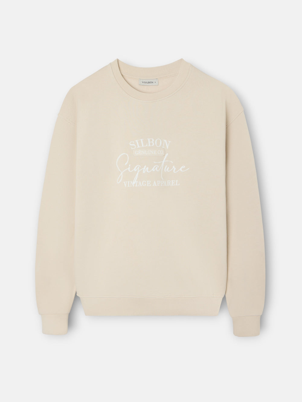 Sweat à capuche femme signature beige