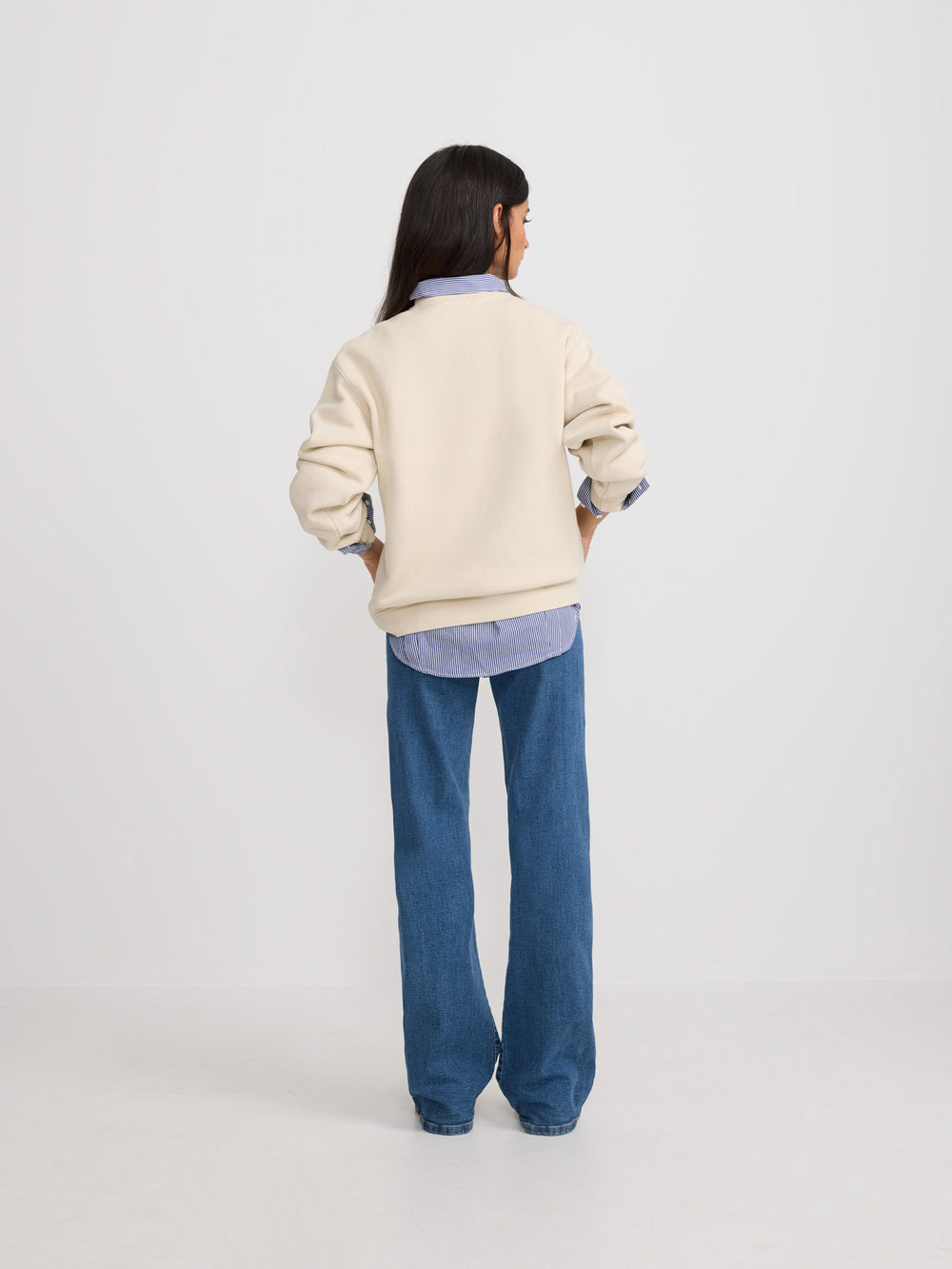 Sudadera woman signature beige