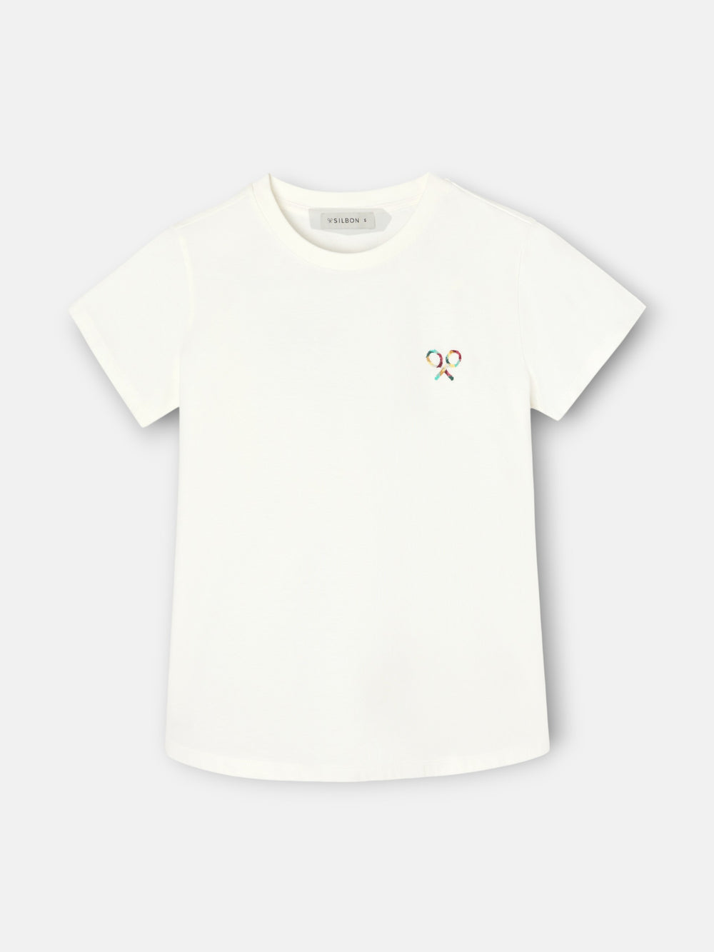 Woman break the routine white t-shirt