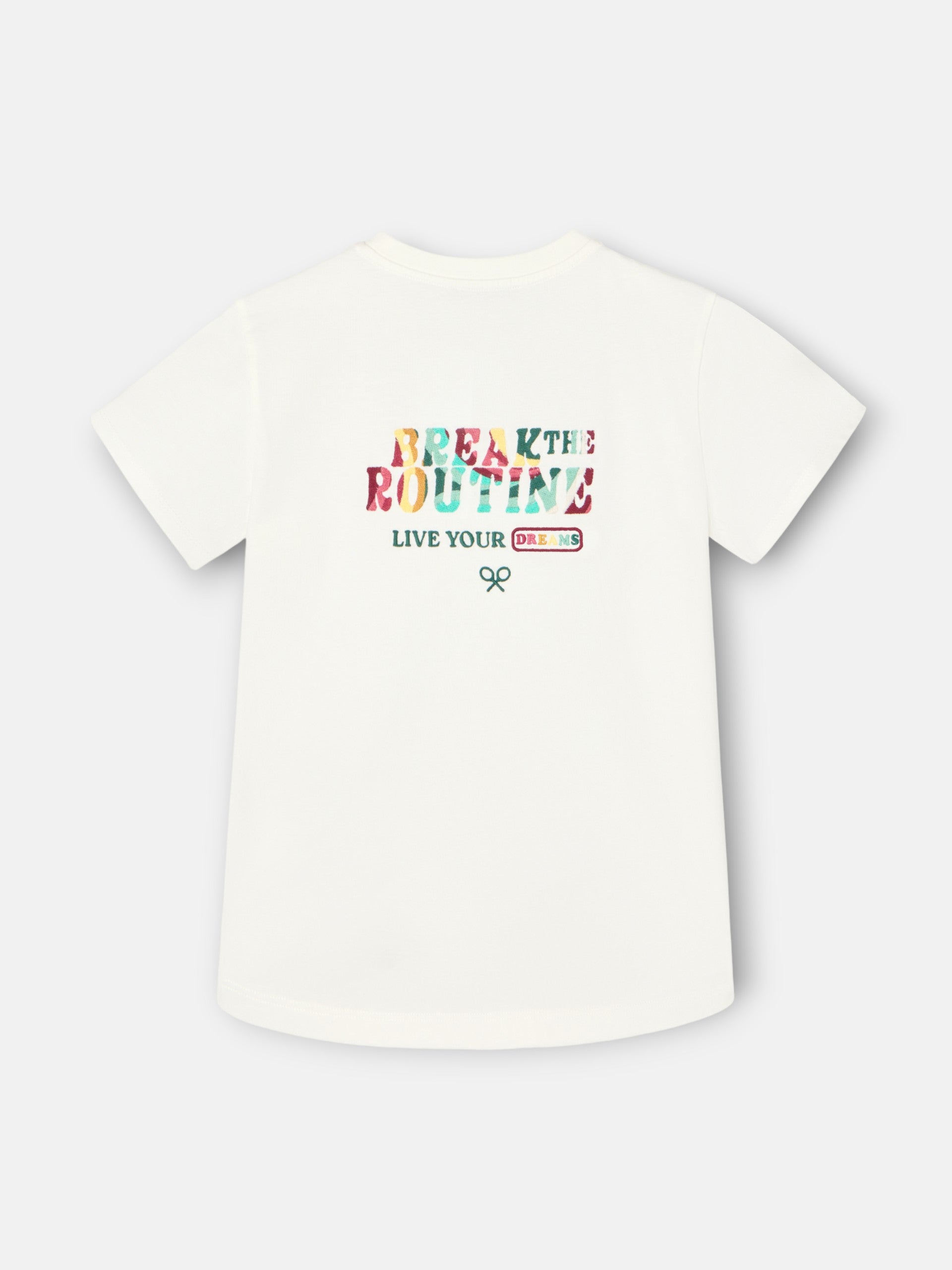 T-shirt mulher break the routine branca