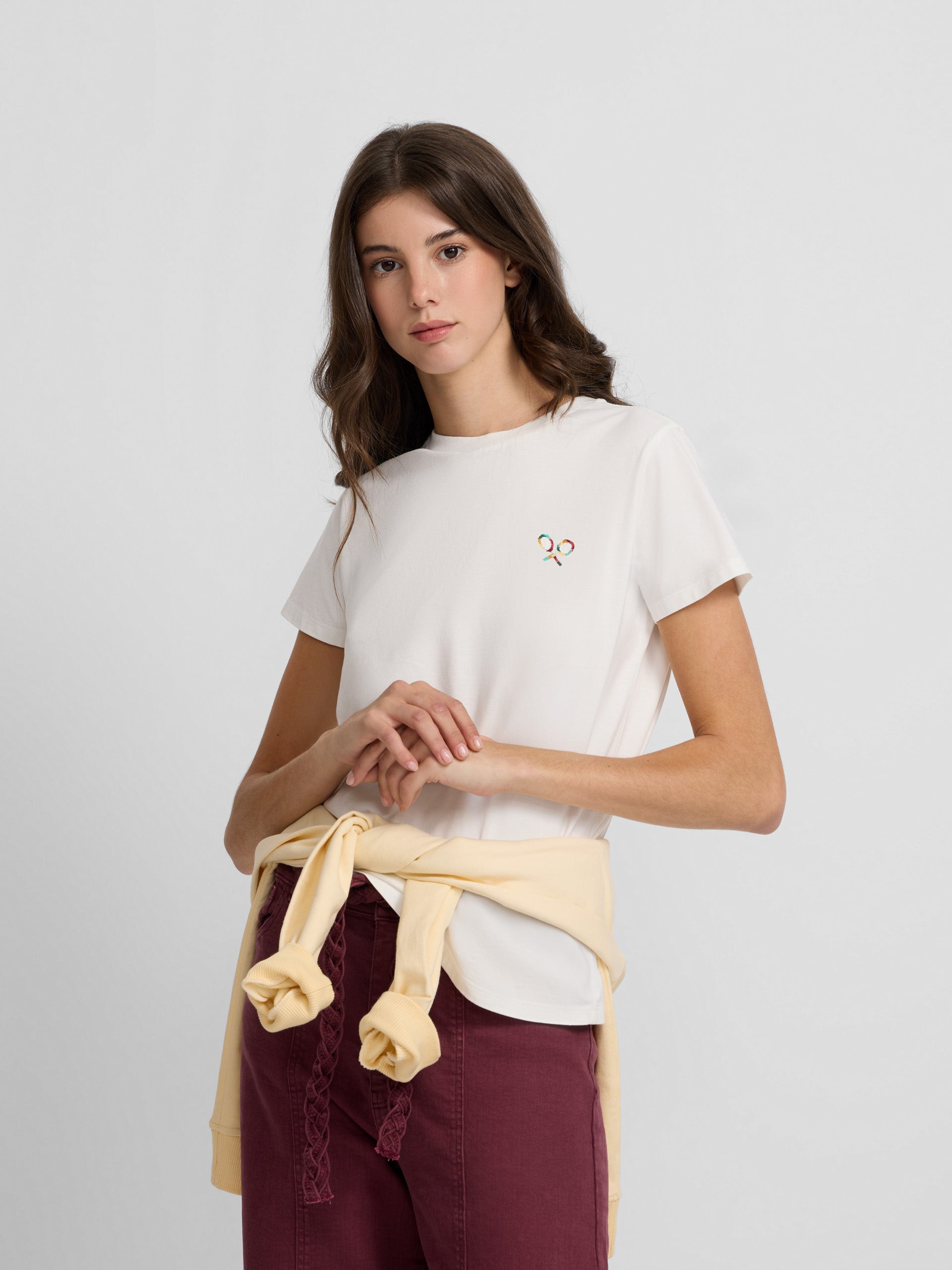 T-shirt femme briser la routine blanche