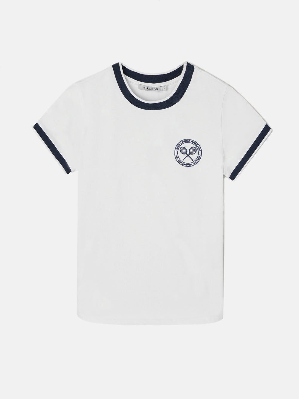 T-shirt universitaire blanc pour femme