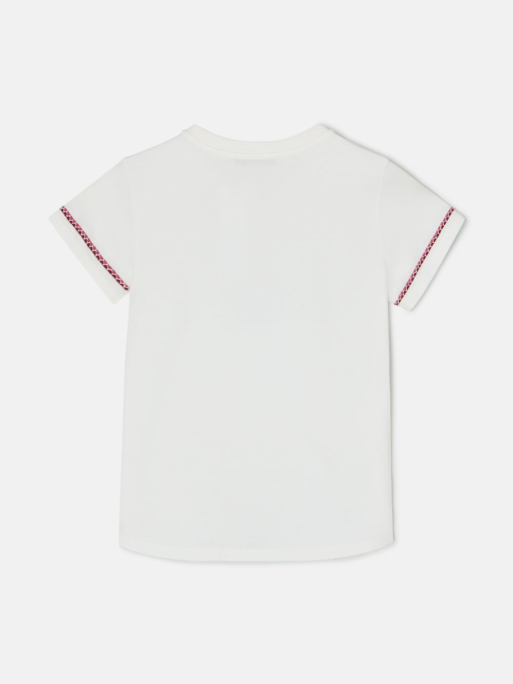 Camiseta woman bordado etnico multicolor blanca