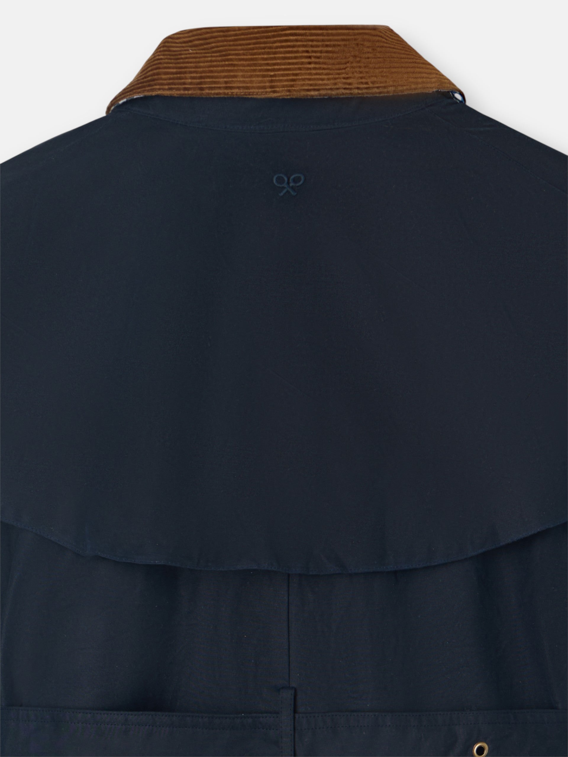 Parka larga encerada azul marino