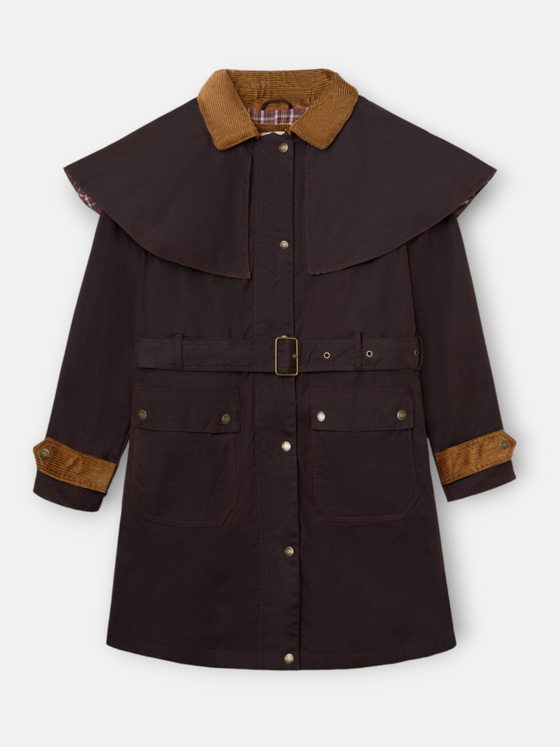 Parka longa encerada castanha