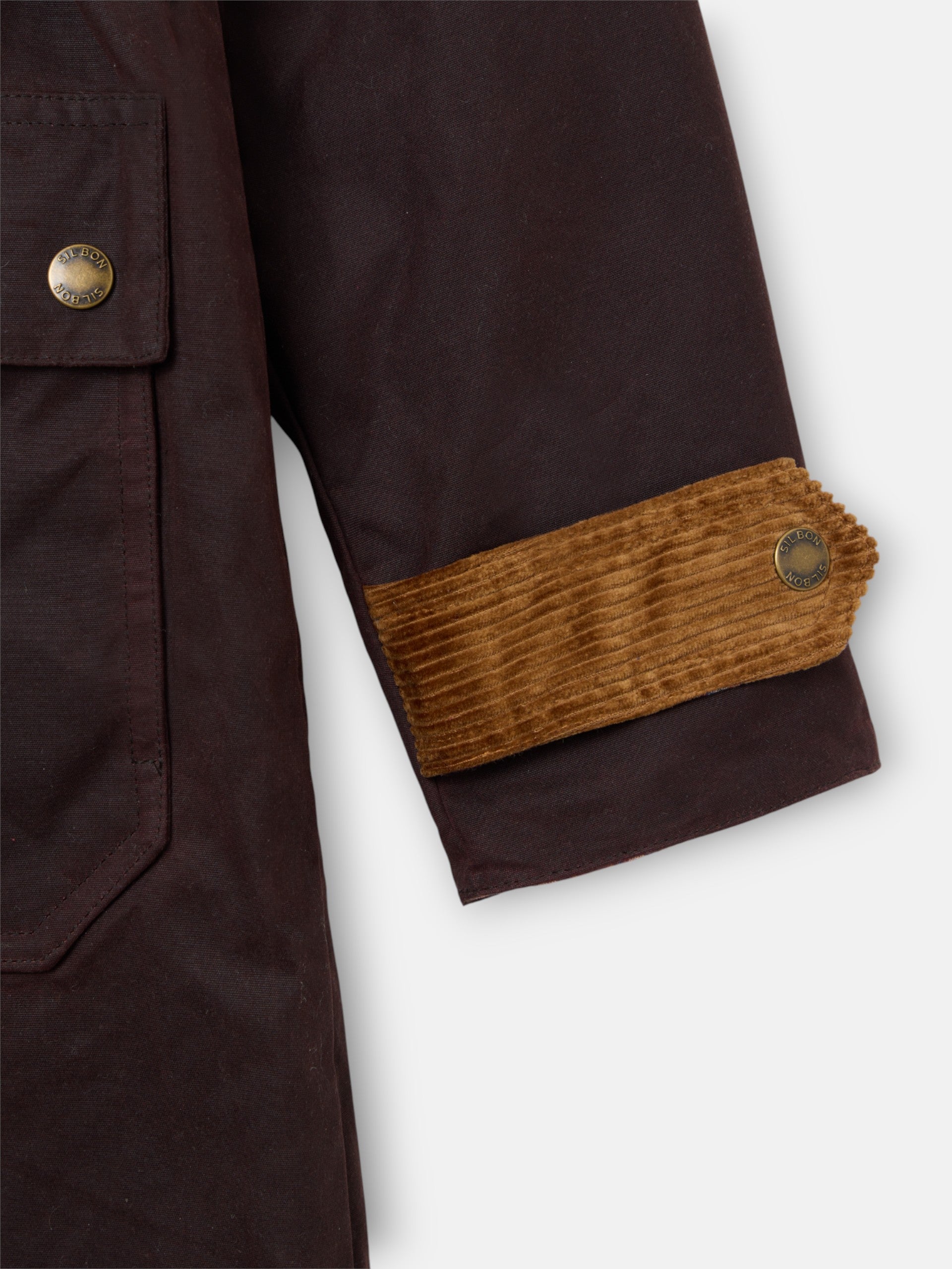 Parka longa encerada castanha