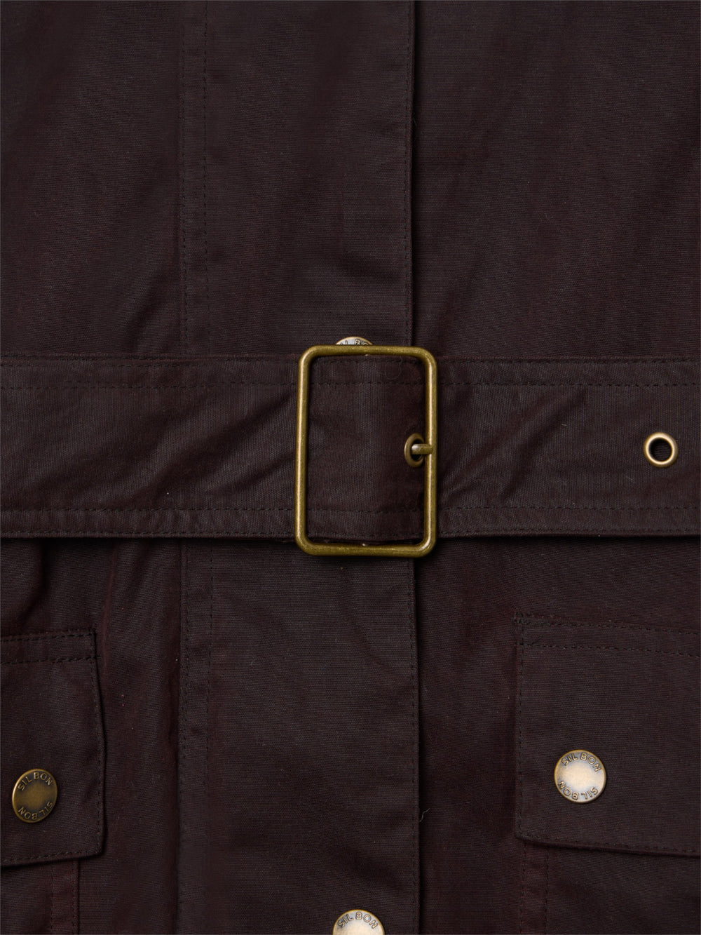 Parka larga encerada marron