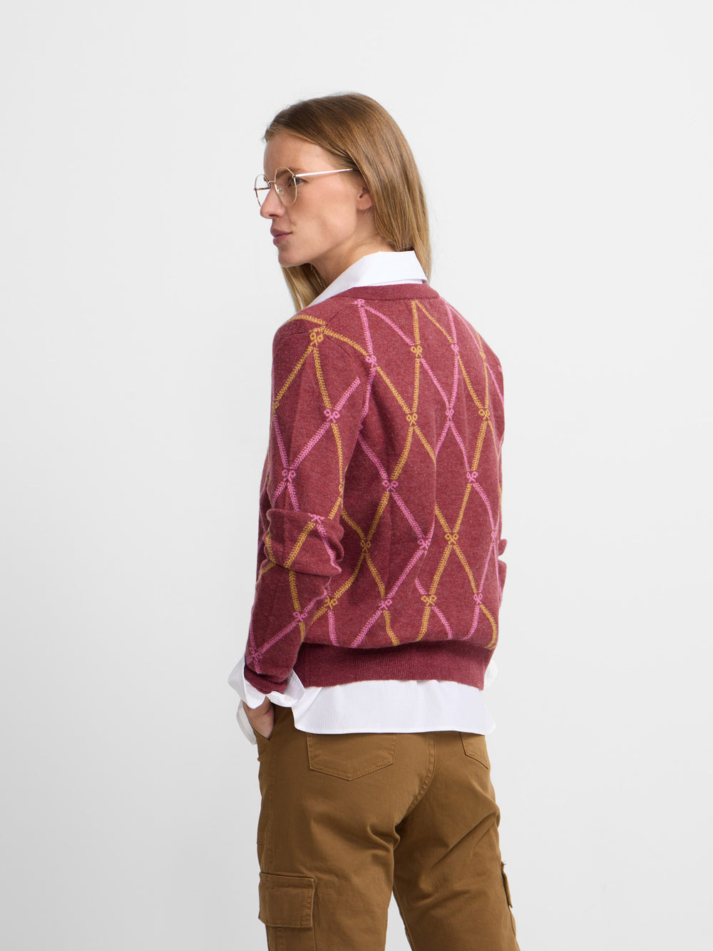 Raquettes Rebecca en losange marron