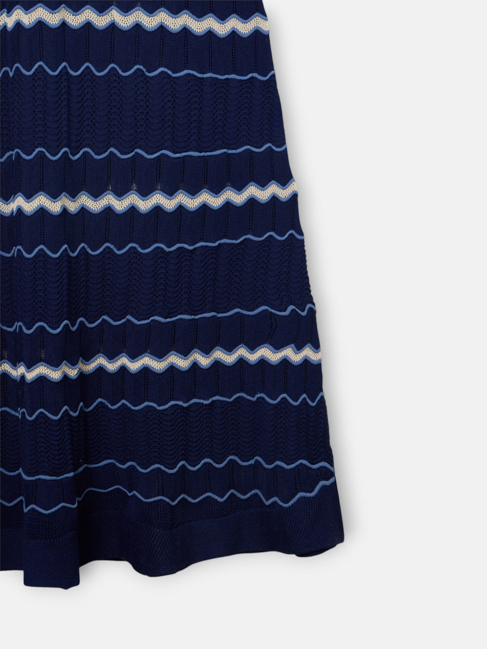 Vestido punto espigas azul