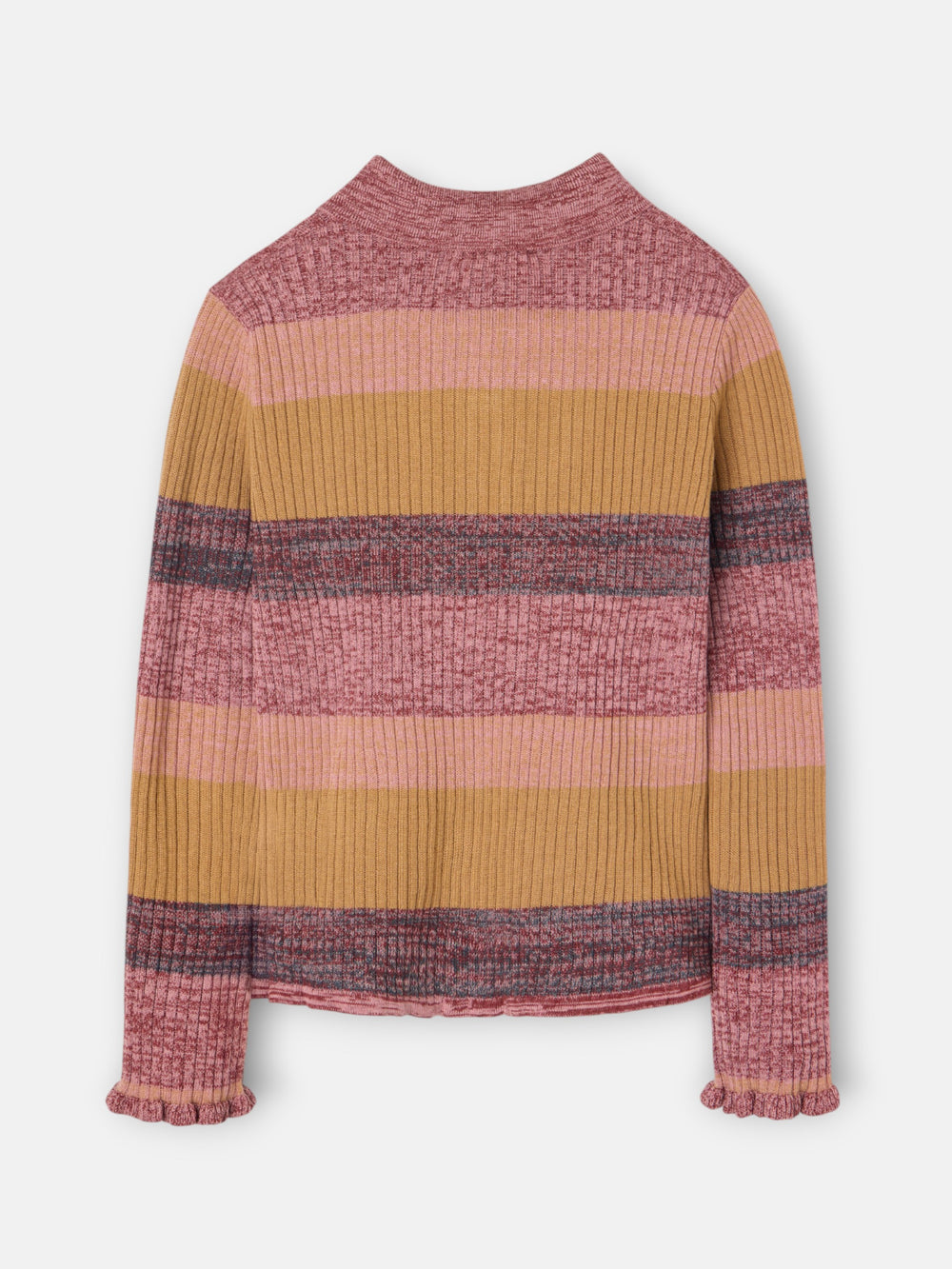 Pull en maille rayé rose