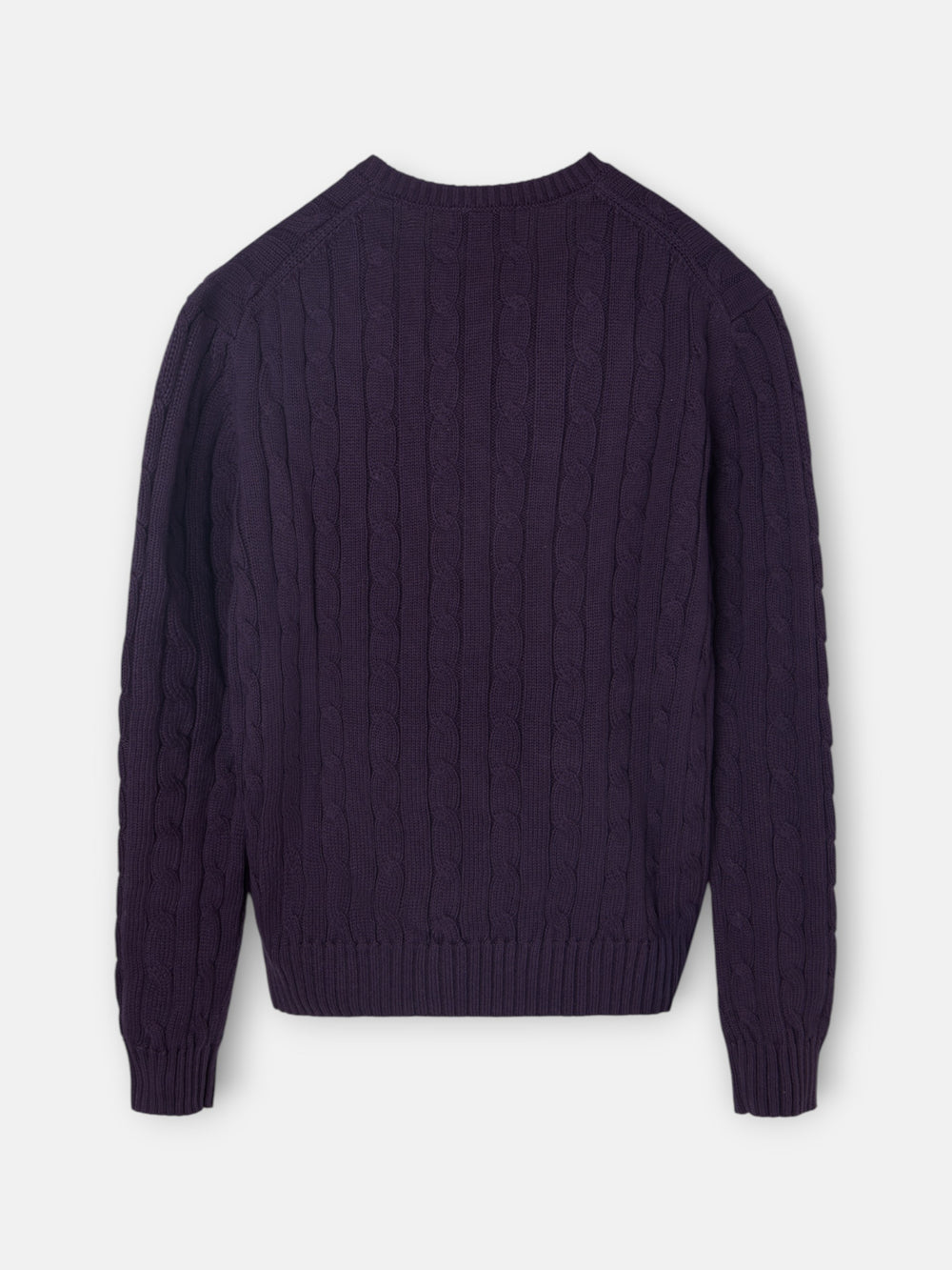 Camisola de malha com decote em bico roxa